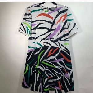 ASOS Stripe Colorblock Drop Waist Dress